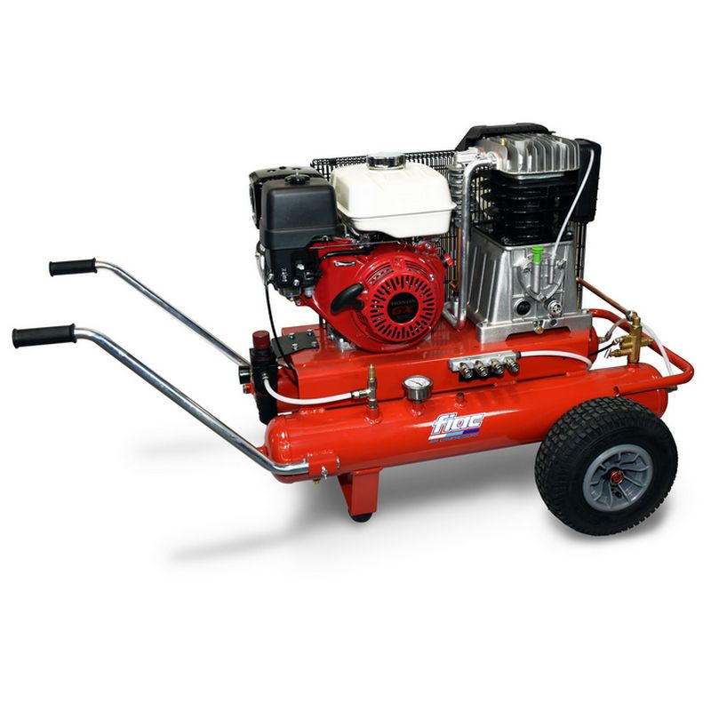 Transportabel kompressor med benzinmotor